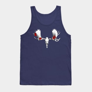 Moose skull with roses Tank Top